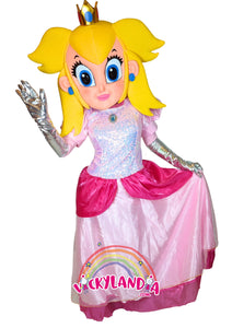 Descubre la magia de nuestro muñeco publicitario de Princesa de los Videojuegos en Vickylandia. Son disfraces cabezones perfectos para fiestas infantiles, shows, cumpleaños, estrategias publicitarias, carnavales, fiestas patronales, espectáculos, cabalgatas y cualquier tipo de evento.