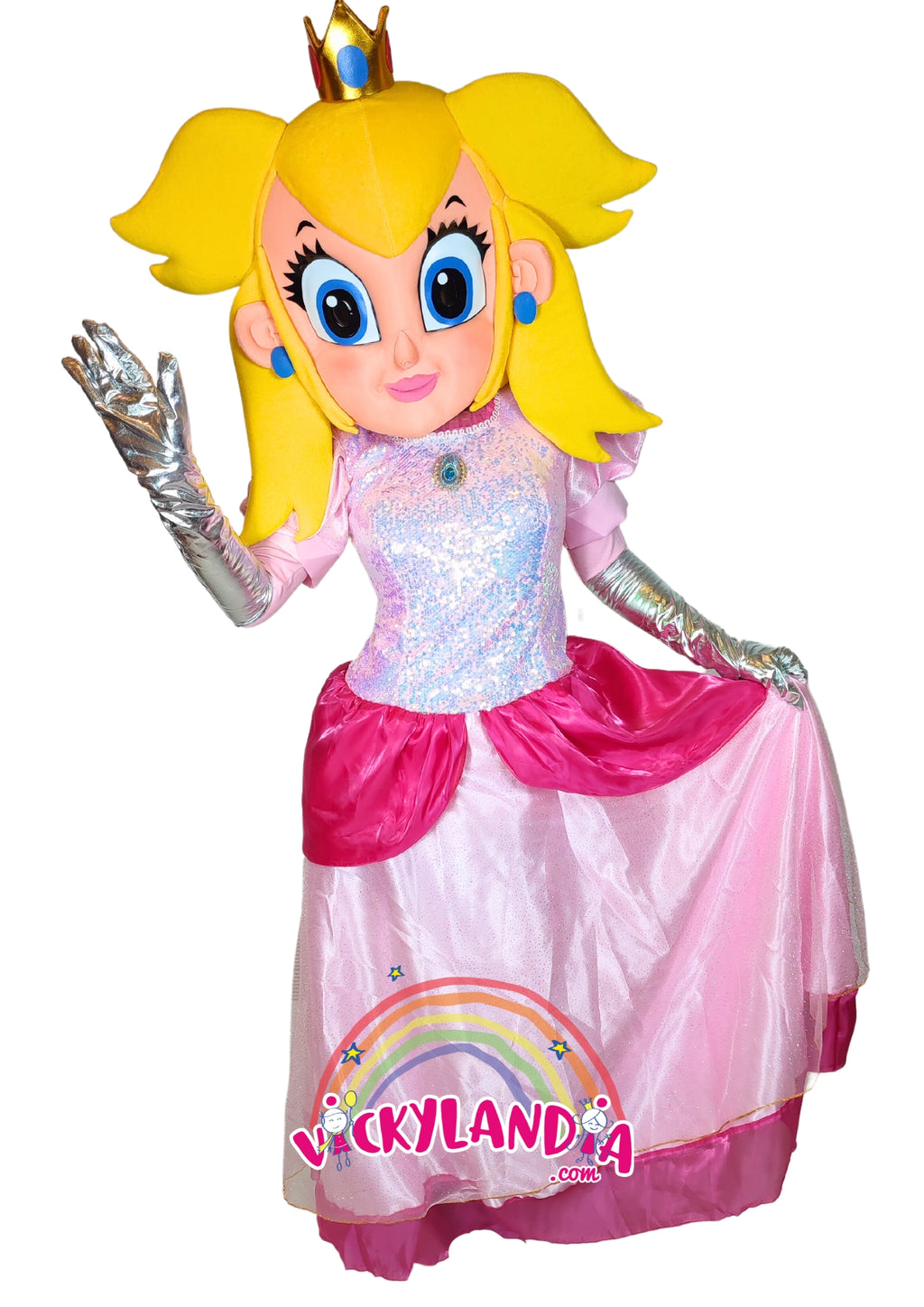 Descubre la magia de nuestro muñeco publicitario de Princesa de los Videojuegos en Vickylandia. Son disfraces cabezones perfectos para fiestas infantiles, shows, cumpleaños, estrategias publicitarias, carnavales, fiestas patronales, espectáculos, cabalgatas y cualquier tipo de evento.