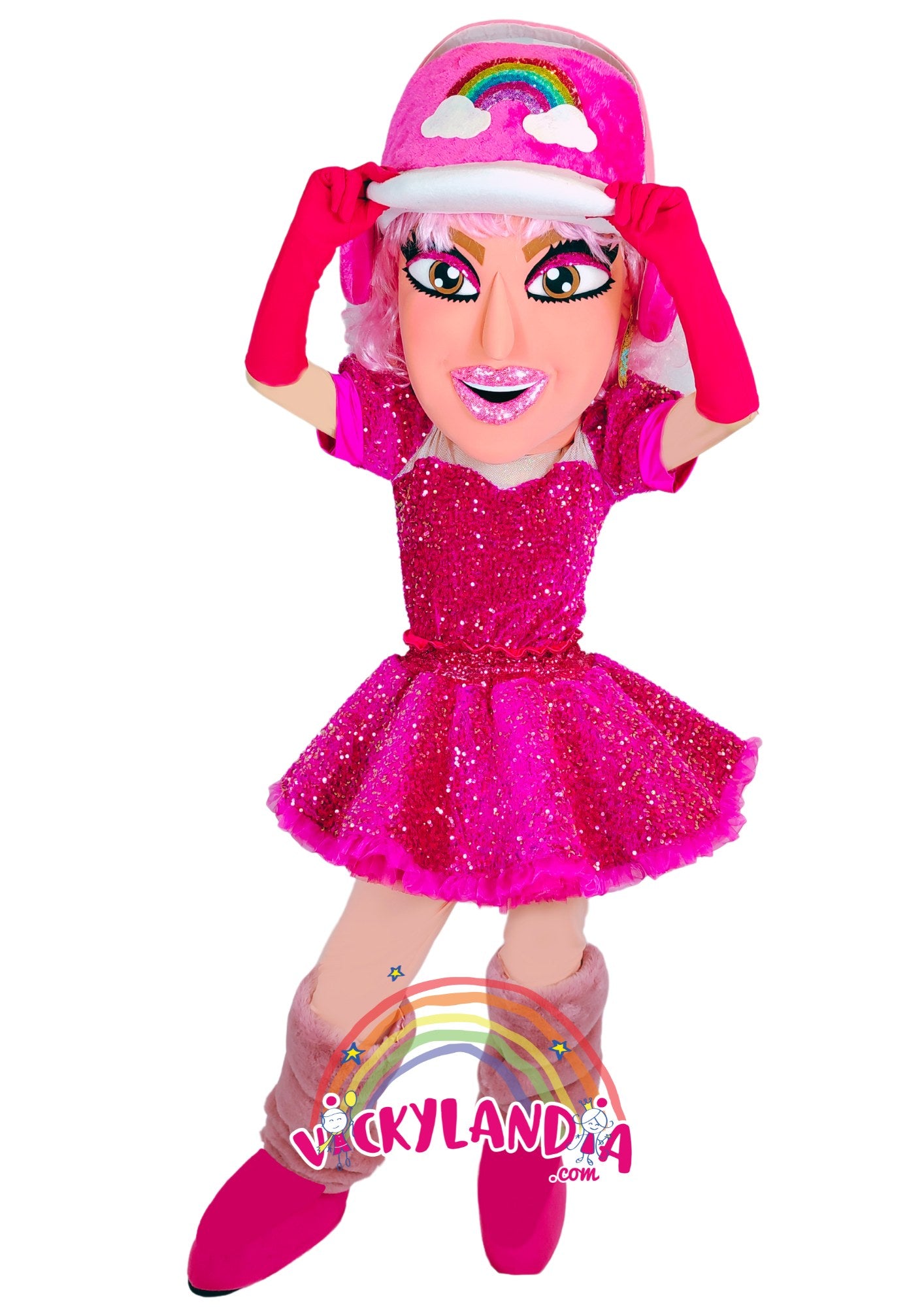 Descubre la magia de nuestro muñeco publicitario de Chica Pinky en Vickylandia. Son disfraces cabezones perfectos para fiestas infantiles, shows, cumpleaños, estrategias publicitarias, carnavales, fiestas patronales, espectáculos, cabalgatas y cualquier tipo de evento.
