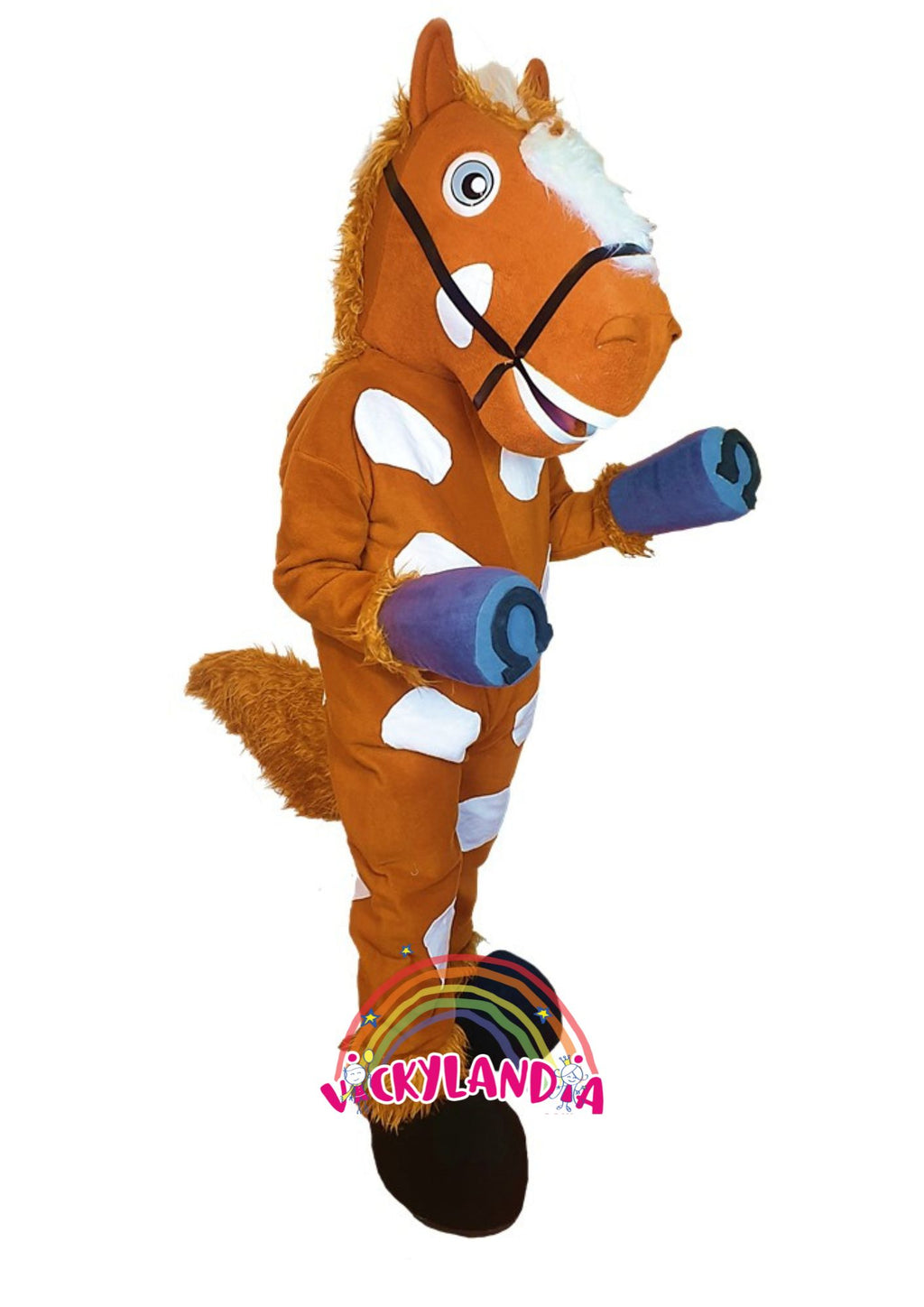 Descubre la magia de nuestro muñeco publicitario de Caballo en Vickylandia. Son disfraces cabezones perfectos para fiestas infantiles, shows, cumpleaños, estrategias publicitarias, carnavales, fiestas patronales, espectáculos, cabalgatas y cualquier tipo de evento