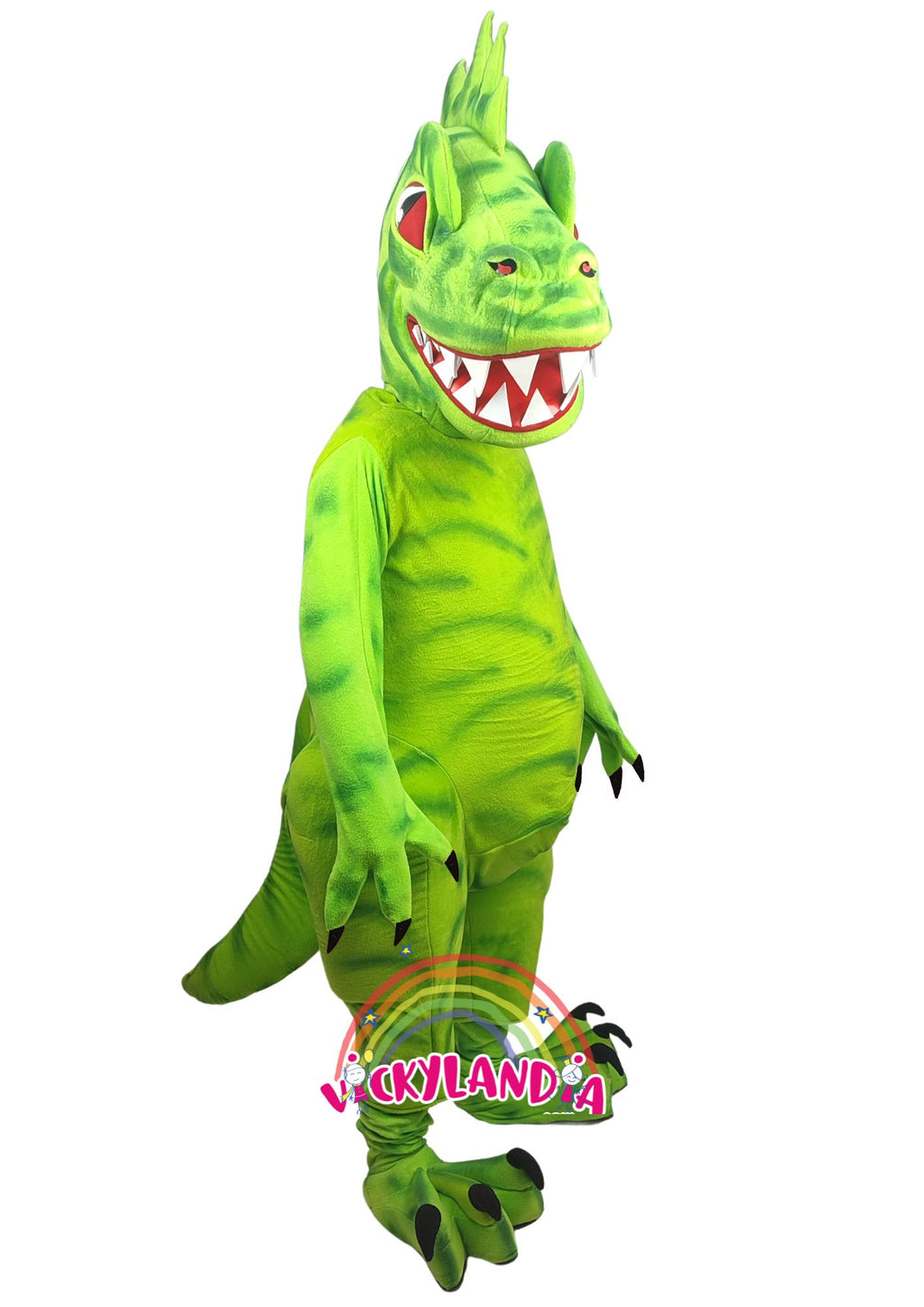 Descubre la magia de nuestro muñeco publicitario de dinosaurio en Vickylandia. Son disfraces cabezones perfectos para fiestas infantiles, shows, cumpleaños, estrategias publicitarias, espectáculos, cabalgatas y cualquier tipo de evento.