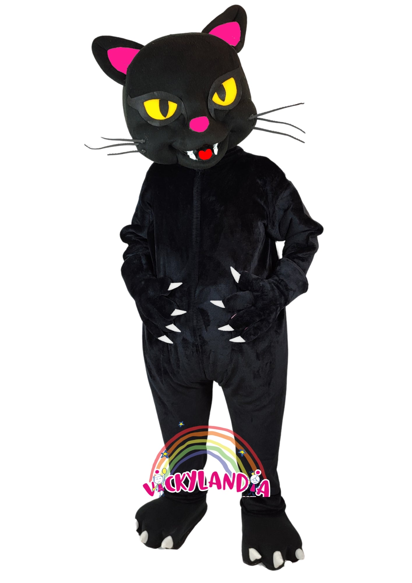 Descubre la magia de nuestro muñeco publicitario de Gato Negro en Vickylandia. Son disfraces cabezones perfectos para fiestas infantiles, shows, cumpleaños, estrategias publicitarias, carnavales, fiestas patronales, espectáculos, cabalgatas y cualquier tipo de event