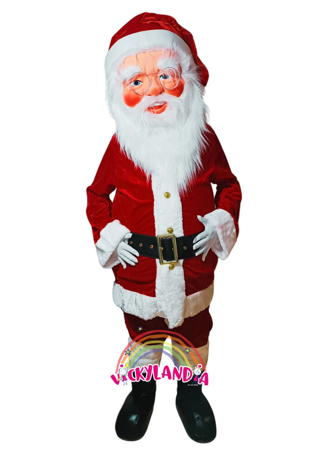 Descubre la magia de nuestro muñeco publicitario de Papá Noel en Vickylandia. Son disfraces cabezones perfectos para fiestas infantiles, shows, cumpleaños, estrategias publicitarias, carnavales, fiestas patronales, espectáculos, cabalgatas y cualquier tipo de evento