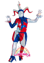 Cargar imagen en el visor de la galería, Descubre la magia de nuestro personaje promocional de Payaso Arlequín Cosplay en Vickylandia. Estos trajes son ideales para animar fiestas infantiles, shows, cumpleaños, campañas publicitarias fiestas patronales, espectáculos, desfiles y todo tipo de eventos. ¡Dale un toque especial a tu ocasión con nuestros emocionantes disfraces!
