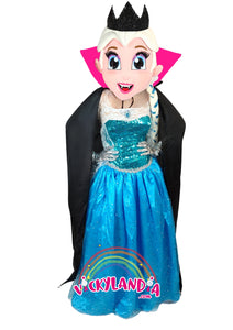 Descubre la magia de nuestro muñeco publicitario de Princesa Vampira del Hielo  en Vickylandia. Son disfraces cabezones perfectos para fiestas infantiles, shows, cumpleaños, estrategias publicitarias, carnavales, fiestas patronales, espectáculos, cabalgatas y cualquier tipo de evento.