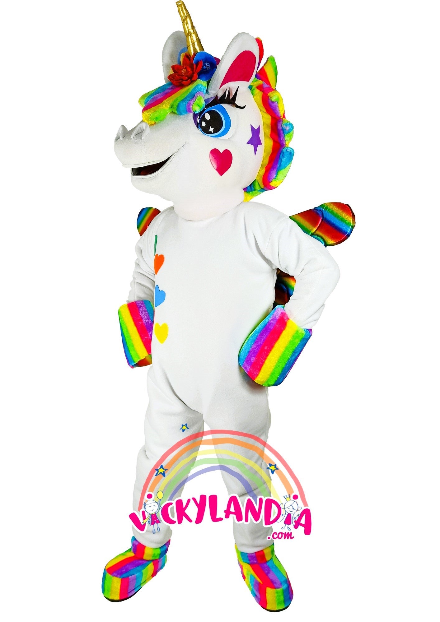 Descubre la magia de nuestro muñeco publicitario de Unicornio Mágico en Vickylandia. Son disfraces cabezones perfectos para fiestas infantiles, shows, cumpleaños, estrategias publicitarias, espectáculos, cabalgatas y cualquier tipo de evento.