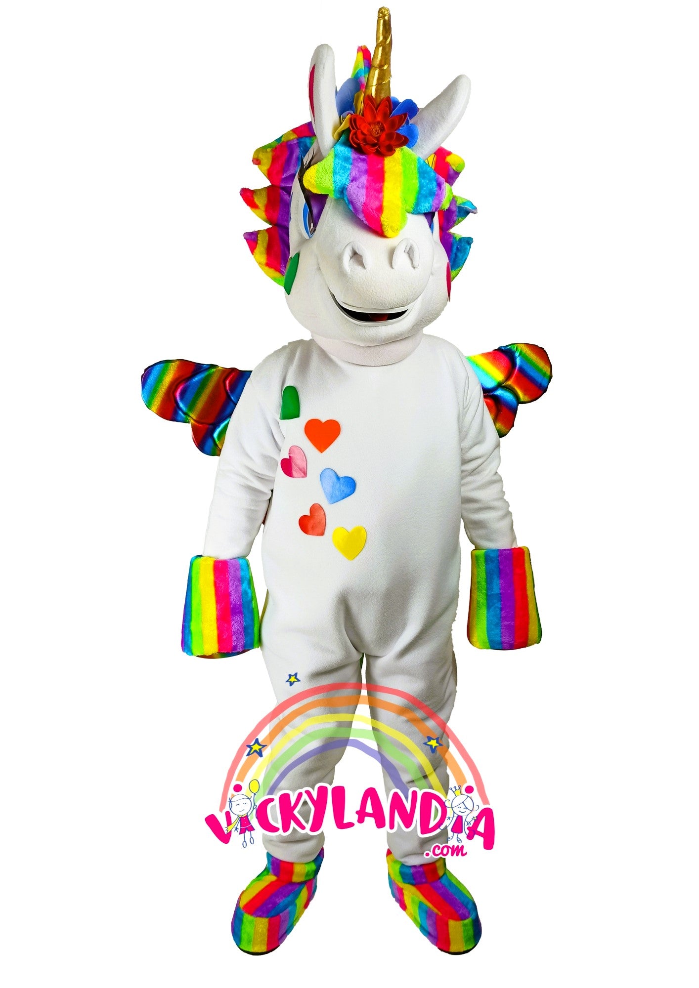 Descubre la magia de nuestro muñeco publicitario de Unicornio Mágico en Vickylandia. Son disfraces cabezones perfectos para fiestas infantiles, shows, cumpleaños, estrategias publicitarias, espectáculos, cabalgatas y cualquier tipo de evento.