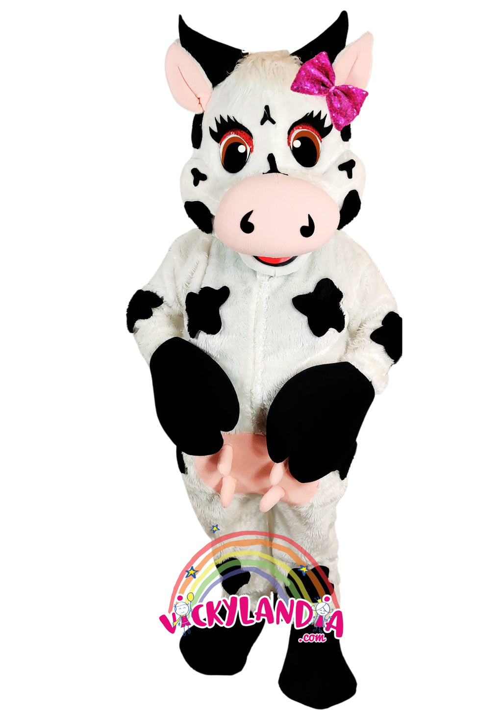 Descubre la magia de nuestro muñeco publicitario de Vaca Presumida con negro fiesta en Vickylandia. Son disfraces cabezones perfectos para fiestas infantiles, shows, cumpleaños, estrategias publicitarias, carnavales, fiestas patronales, espectáculos, cabalgatas y cualquier tipo de evento.