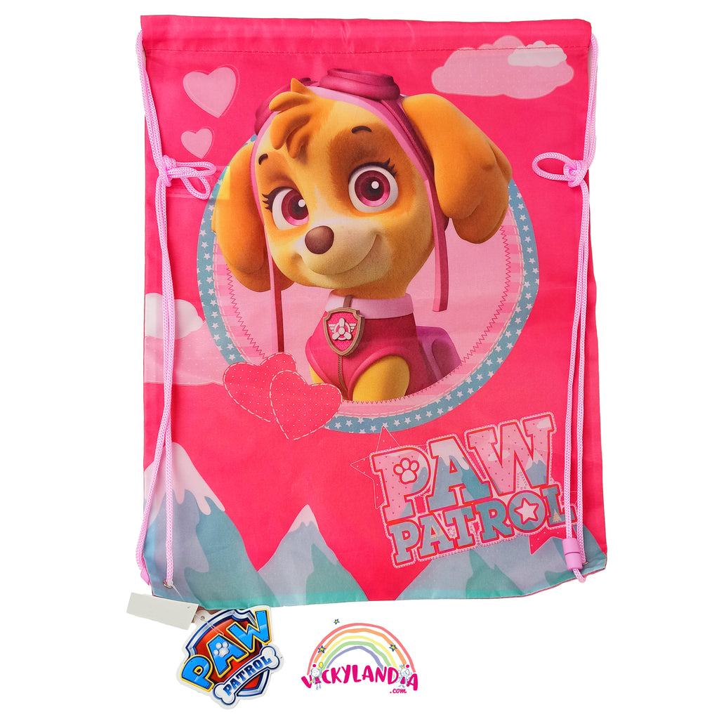 Saco bolso mochila skye patrulla canina paw patrol Vickylandia