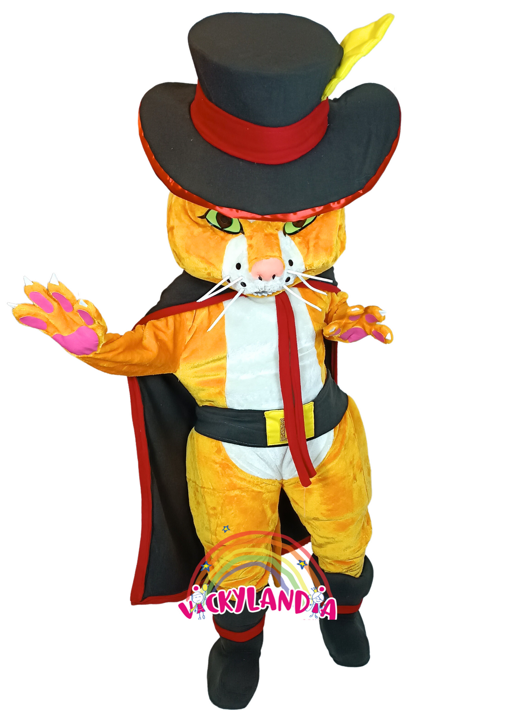 Descubre la magia de nuestro muñeco publicitario de Gato Mosquetero en Vickylandia. Son disfraces cabezones perfectos para fiestas infantiles, shows, cumpleaños, estrategias publicitarias, espectáculos, cabalgatas y cualquier tipo de evento.