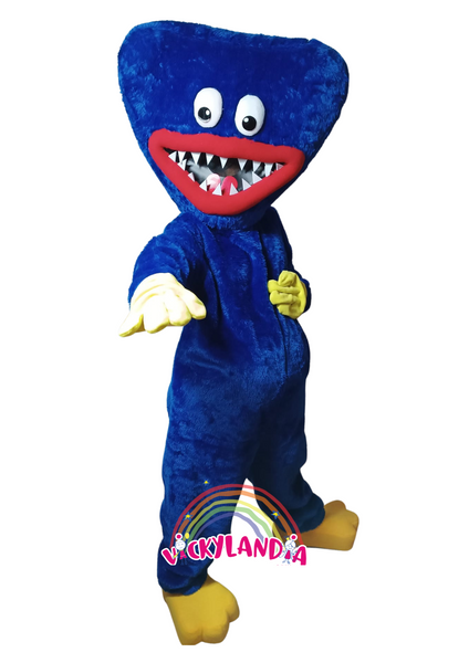 Disfraz de mascota de monstruo azul de nariz roja Tamaño L (175-180 CM)