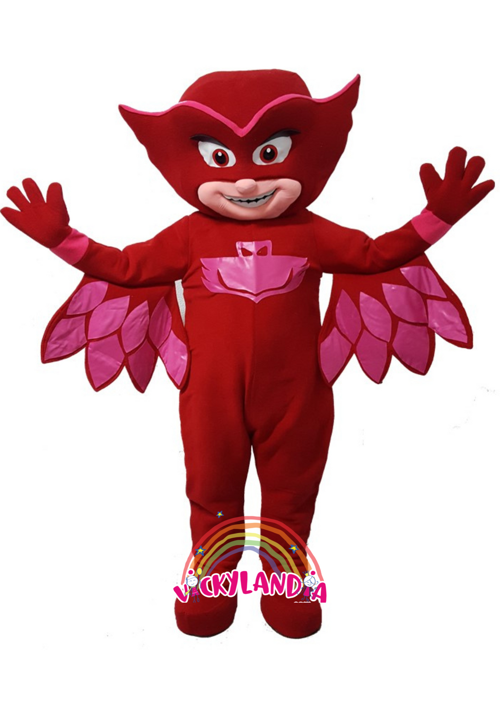 Descubre la magia de nuestro muñeco publicitario de Niña Superheroína Roja en Vickylandia. Son disfraces cabezones perfectos para fiestas infantiles, shows, cumpleaños, estrategias publicitarias, espectáculos, cabalgatas y cualquier tipo de evento.